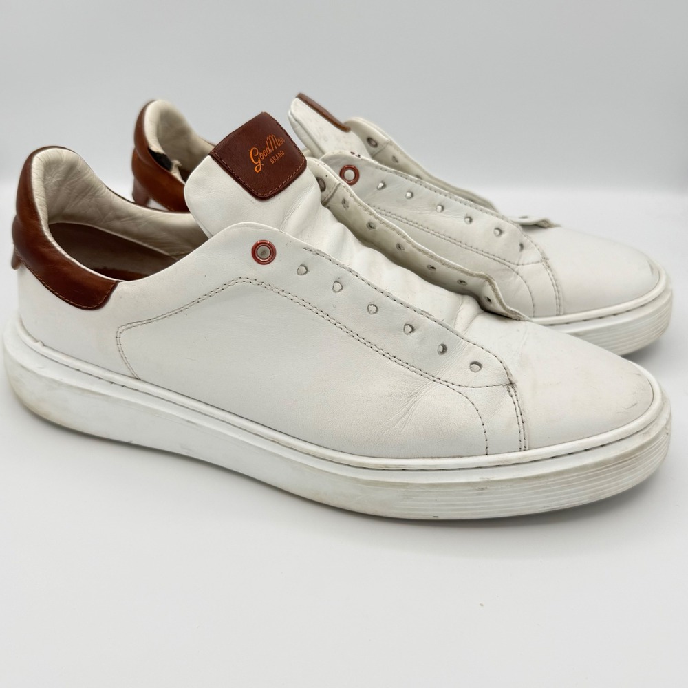 Good Man Brand Legend Sneaker Mens 11.5 White Leather Low Top Casual Minimalist
